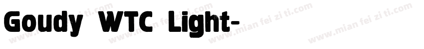 Goudy WTC Light字体转换